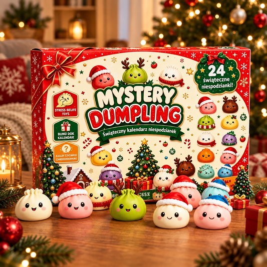 Kalendarz adwentowy Mystery Dumpling pod choinką
